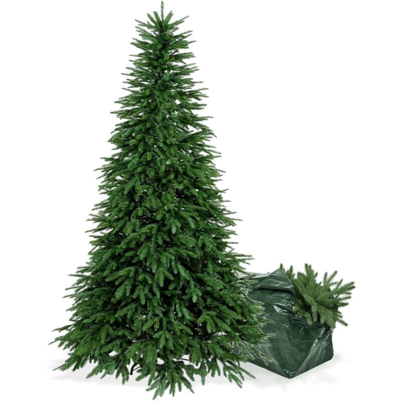 foto del prodotto bop albero di natale in pe real touch e pvc, rami rasoterra, realistico, borsa omaggio, orione 210 cm