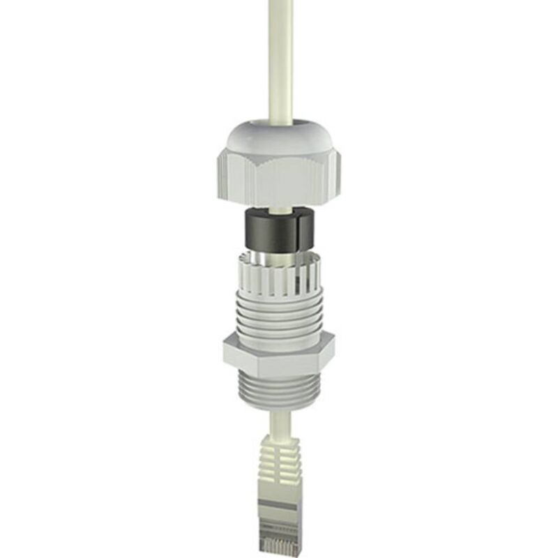 foto del prodotto bopla 12002404 pressacavo filettato m25 poliammide grigio ral 7035 1 pz.