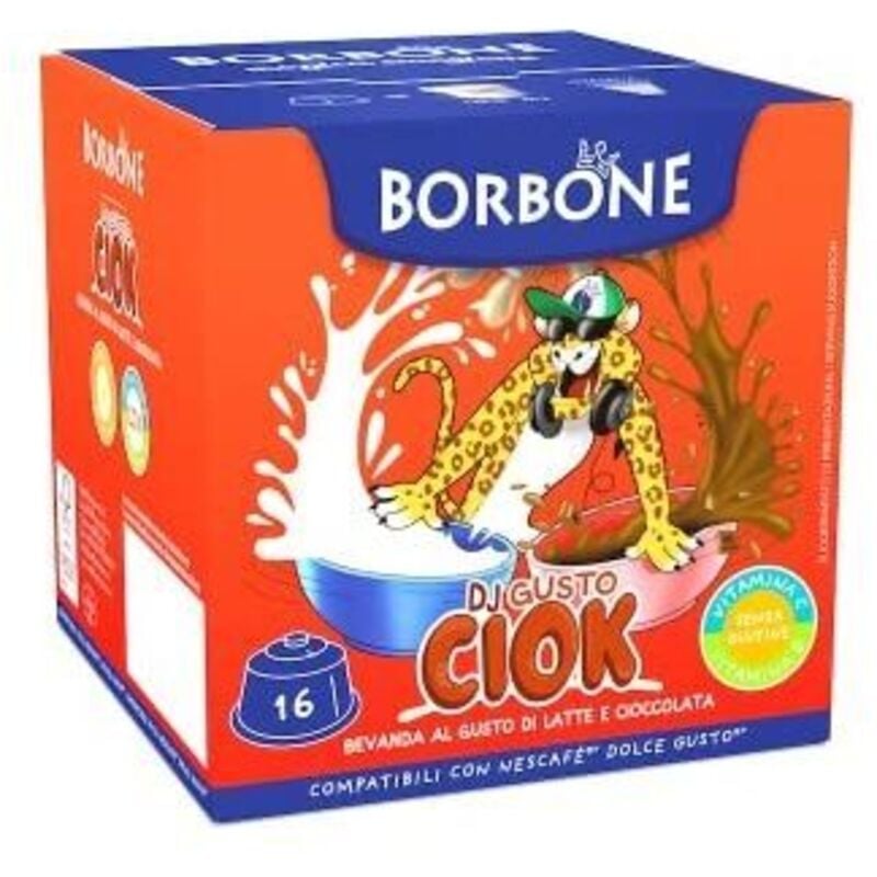 foto del prodotto borbone capsule compatibile dolce gusto dj gusto ciok 16 pezzi