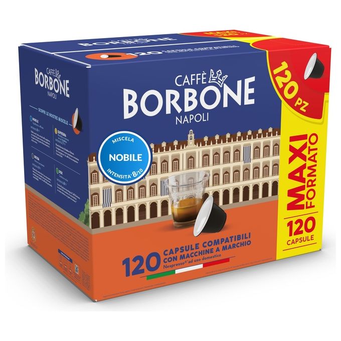foto del prodotto borbone compatibile nespresso miscela nobile 120 pezzi