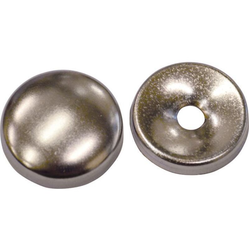 foto del prodotto borchia coprivite in ottone nichelato misura 14 mm confezione 100 pz
