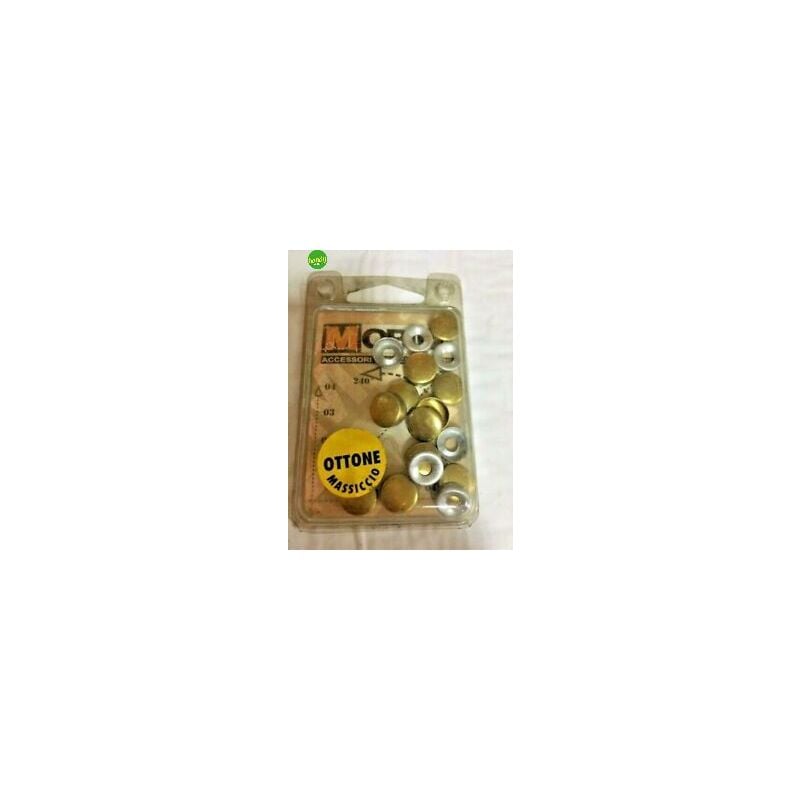 foto del prodotto borchie 12 mm handy copriviti bombate ottone lucido 12 pezzi