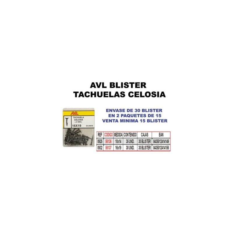 foto del prodotto borchie a reticolo nero 10x14 avl blister 0925