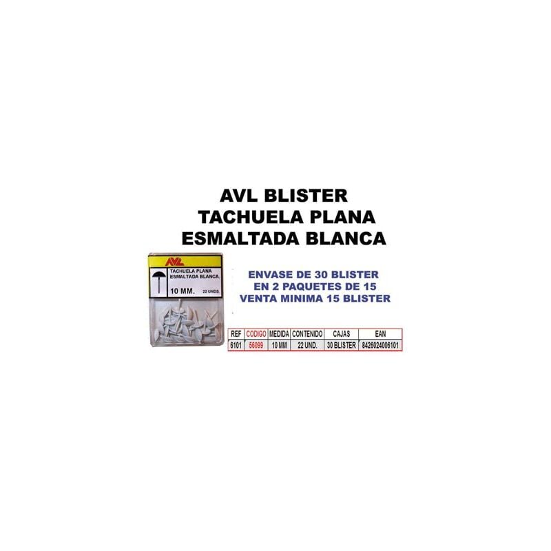 foto del prodotto borchie smaltate bianche 10 mm avl blister 6101