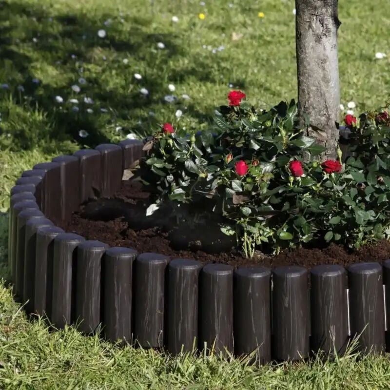 foto del prodotto bordatura modulare recinto per aiuole e giardini 6 pz 2,3 mt blok cacao bama
