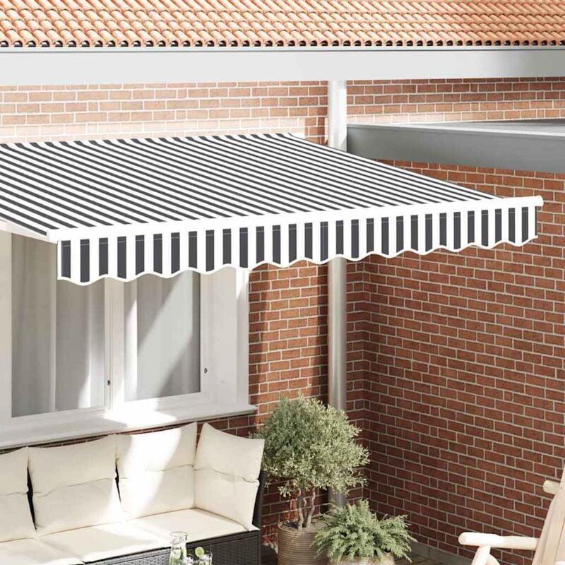 foto del prodotto bordatura tenda per telaio da 2,5 m antracite e bianco 2,3x0,2 m vidaxl
