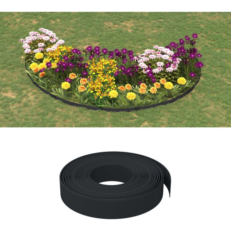foto del prodotto bordature da giardino 5 pz nere 10 m 10 cm in polietilene vidaxl