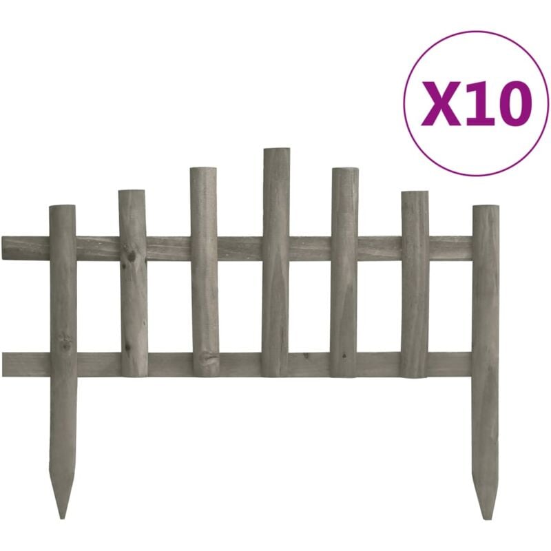 foto del prodotto bordature per prato 10 pz in legno di abete 4,4 m vidaxl