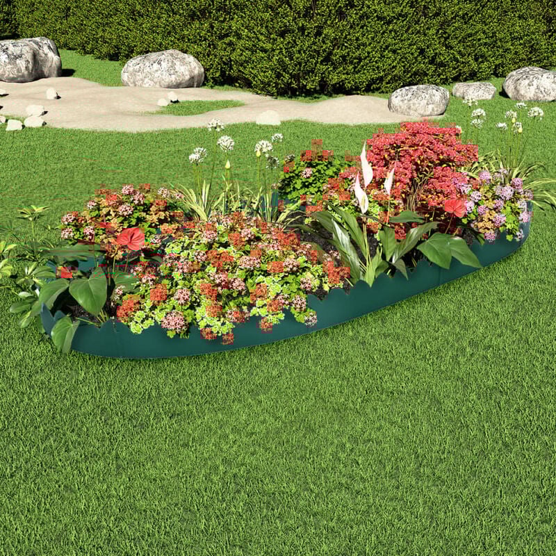 foto del prodotto bordature per prato 10 pz verdi 65x15 cm in pp vidaxl