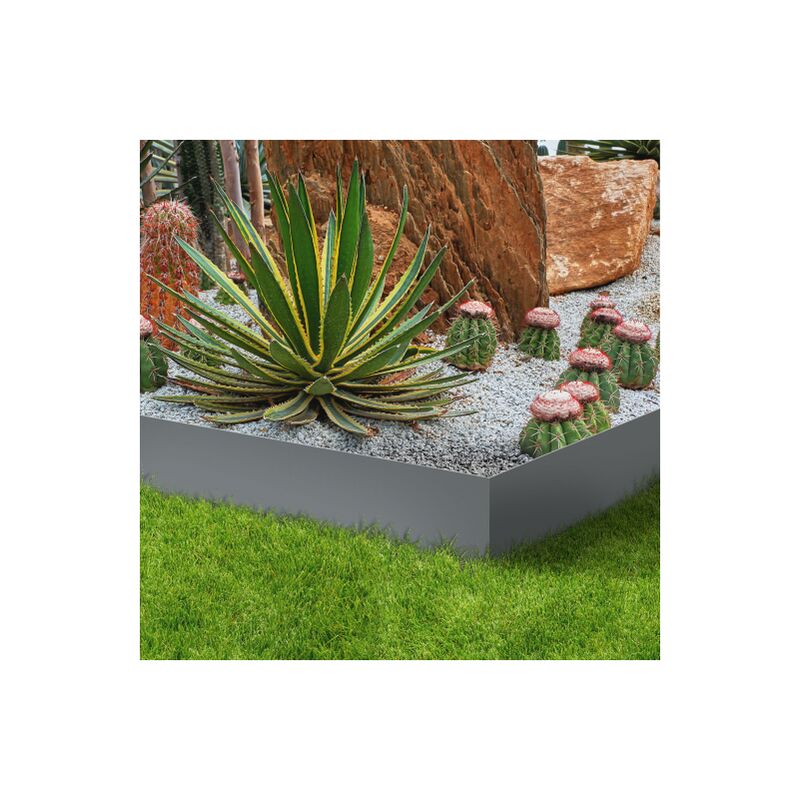 foto del prodotto bordature per prato 5 mt grigio antracite flessible altezza 14 cm x 5 pz