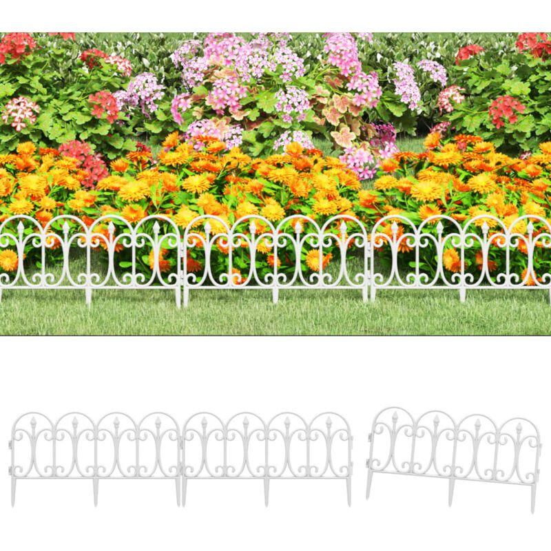 foto del prodotto bordi per prato 17 pz bianchi 10 m in pp - vidaxl