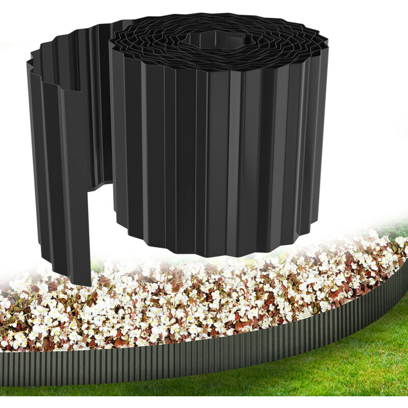 foto del prodotto bordo flessibile per prato bordo per letto 10 m di lunghezza 15 cm di altezza bordo per giardino a forma di onda bordo per giardino in metallo