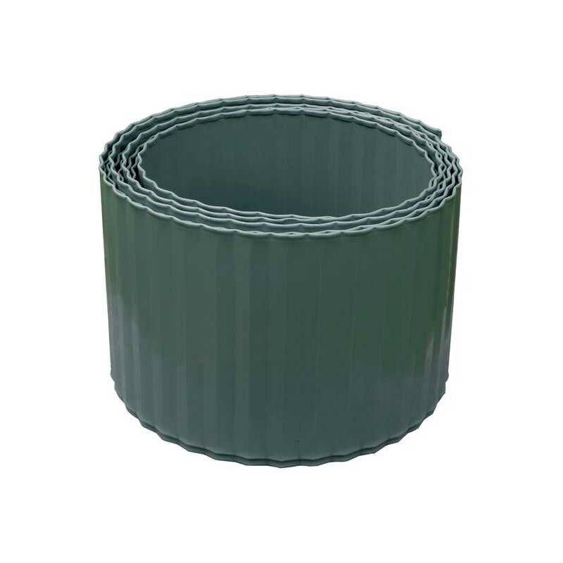 foto del prodotto bordo in acciaio ondulato 600 x h 14 cm verde nortene