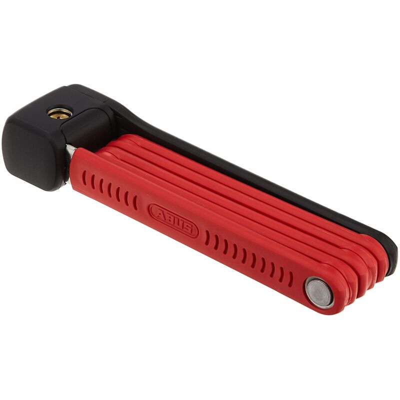 foto del prodotto bordo lite 6055k sh serratura pieghevole con staffa serratura per bici ultraleggera in acciaio speciale livello di sicurezza 7 85 cm rosso abus