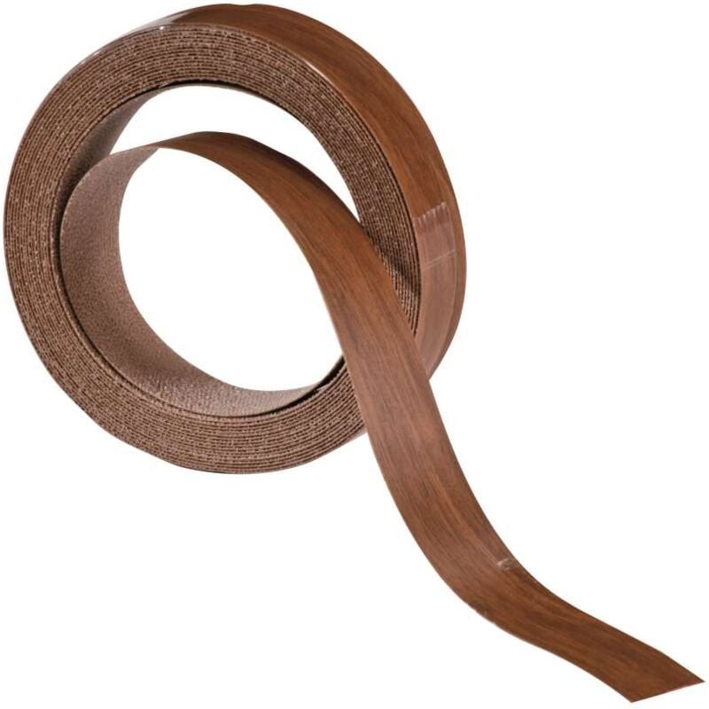 foto del prodotto bordo melaminico preincollato noce 19 mm x 5 m