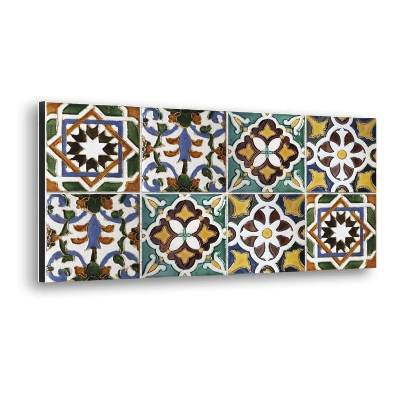 foto del prodotto bordo paraschizzi in alluminio azulejos verdi 2 pezzi, 24x48 cm