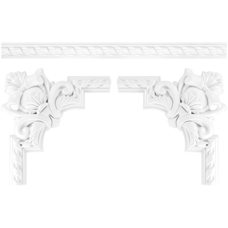 foto del prodotto bordo per parete e soffitto fregio stucco pu resistente agli urti cr707 m 103 segmento cr707b 265 x 265 x 35 mm