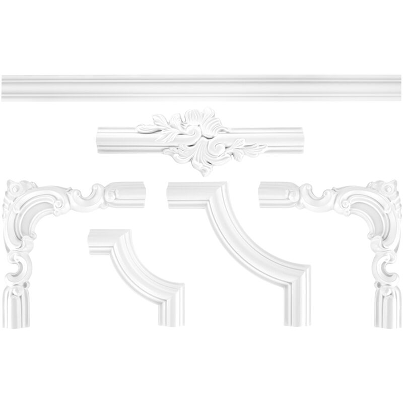 foto del prodotto bordo per parete e soffitto fregio stucco pu resistente agli urti cr810 a d segmento cr810c 145 x 145 x 18 mm