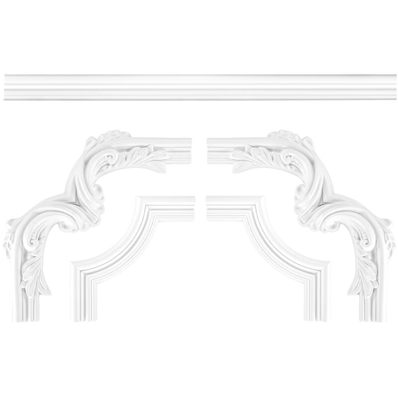 foto del prodotto bordo per parete e soffitto fregio stucco pu resistente agli urti cr818 barra piatta da 2 metri cr818