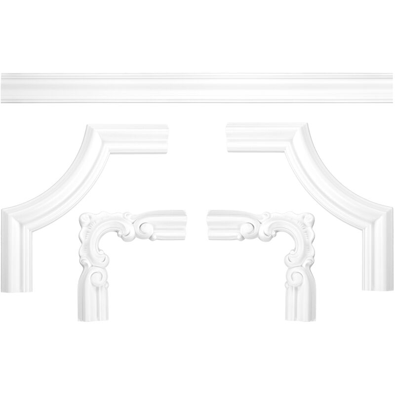 foto del prodotto bordo per parete e soffitto fregio stucco pu resistente agli urti cr824 a b barra piatta da 2 metri cr824