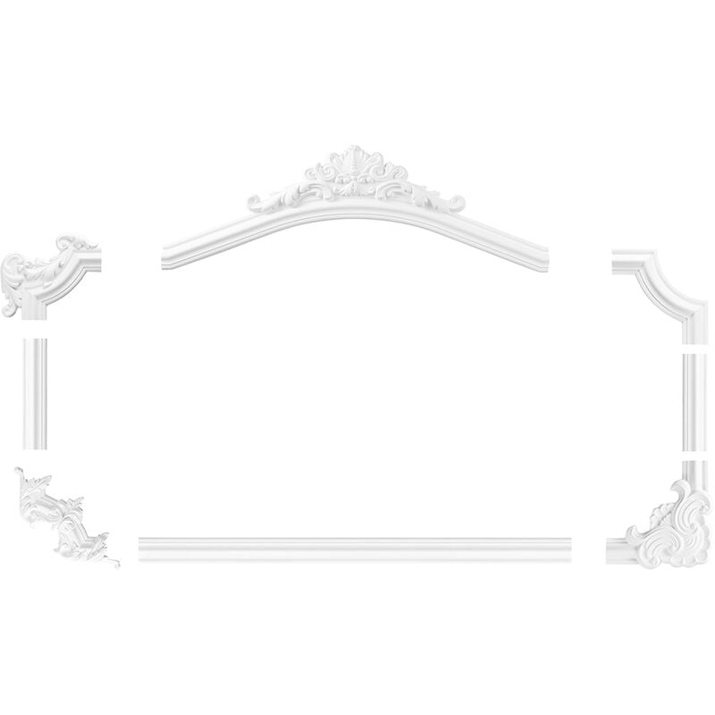 foto del prodotto bordo per pareti e soffitti fregio stucco cornice antiurto ad308 segmento ad308 11 270 x 270 x 27 mm