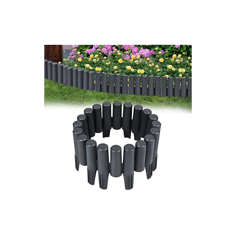 foto del prodotto bordo per prato 2,8 m bordo per aiuola in plastica effetto legno bordo per aiuola in polipropilene 28 x 24 cm per pezzo palizzata da giardino