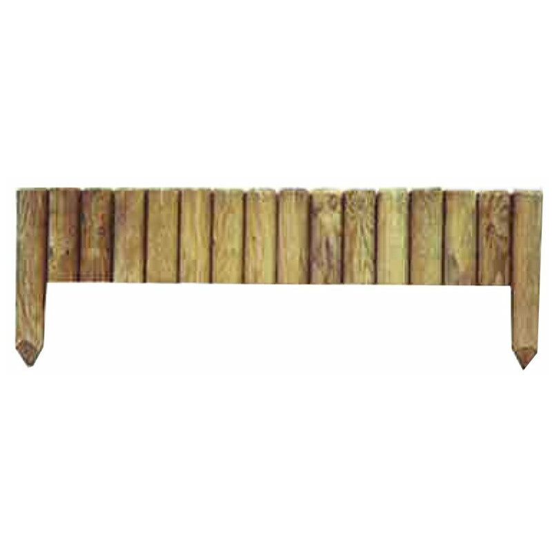 foto del prodotto bordura per piantare legno di pino naturale, h.35 x l.112 cm forest style