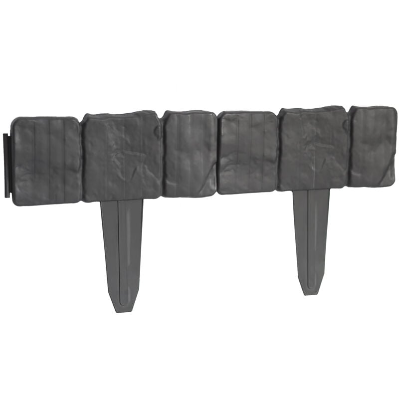 foto del prodotto bordura per prato palizzata imitazione pietra stone 2,5 m grigio