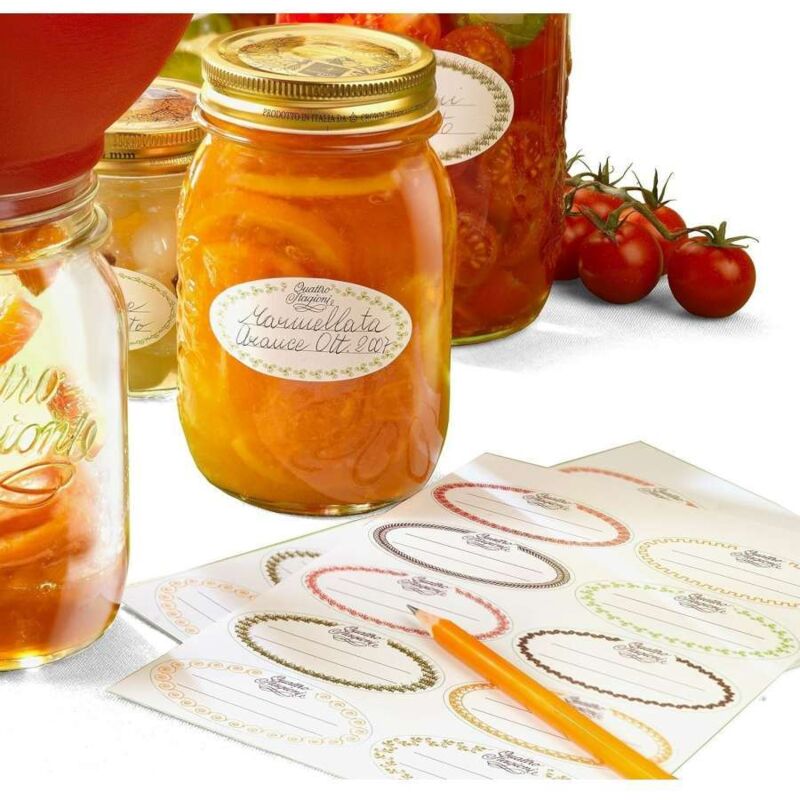 foto del prodotto bormioli kit 30 etichette adesive per vasi e conserve