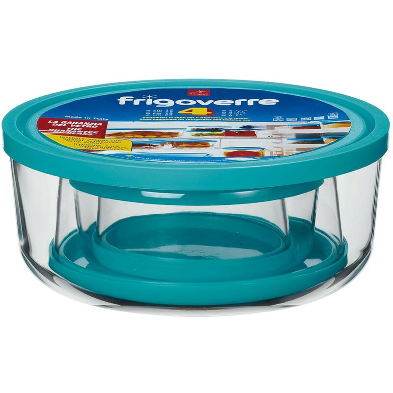 foto del prodotto bormioli rocco contenitori tondi in vetro per alimenti per cucina viaggio set 4 pz bormioli