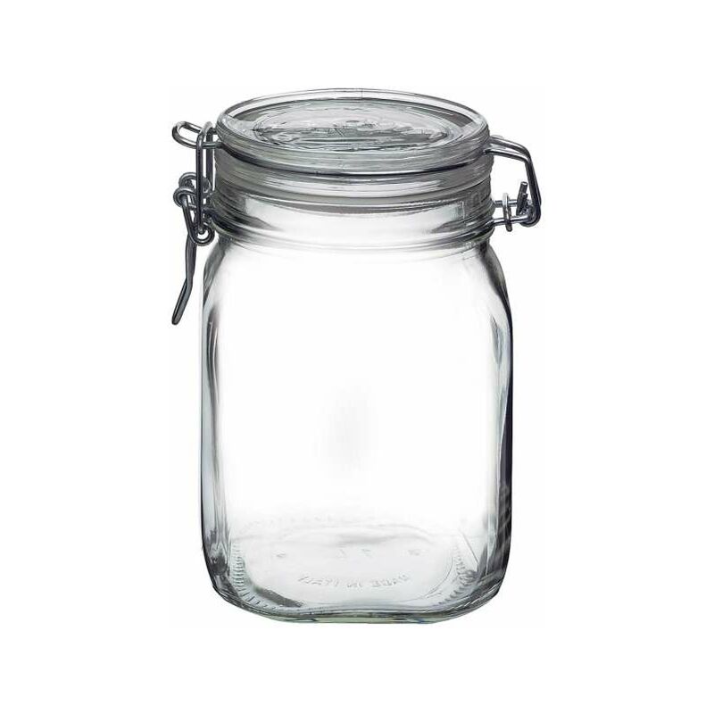 foto del prodotto bormioli vaso vetro fido 1 lt barattolo ermetico trasparente