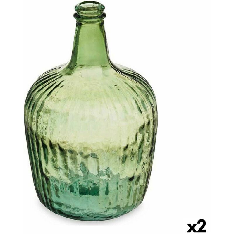 foto del prodotto borraccia 2255 08r g verde righe 8 l 19,5 x 35,5 x 19,5 cm decorazione 2 unit 