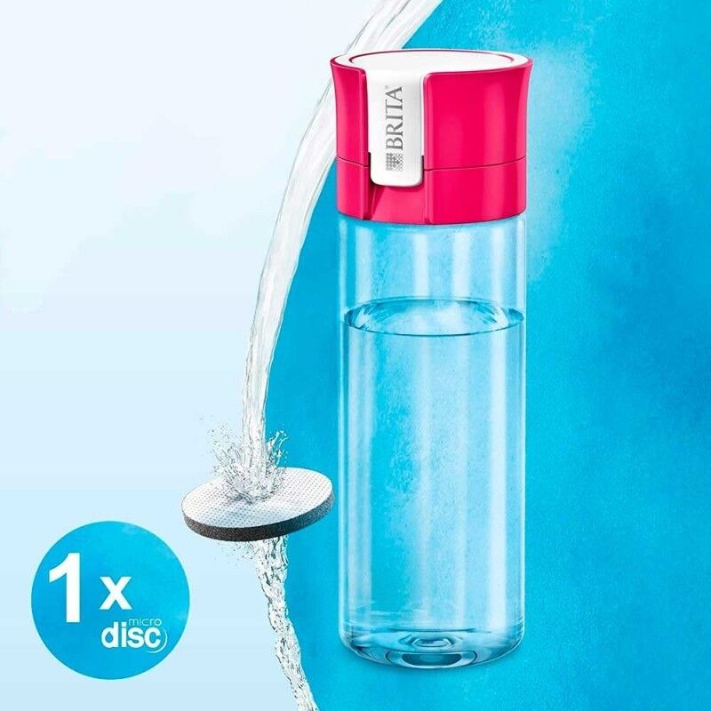 foto del prodotto borraccia filtrante fill go 0,6 litri rosa + 1 filtro - brita