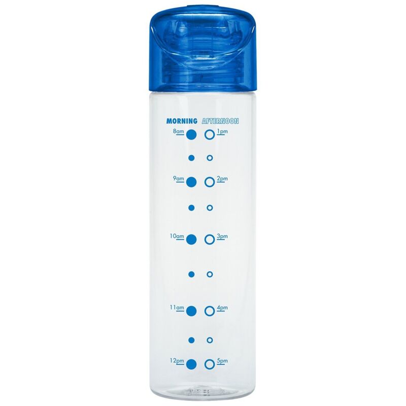 foto del prodotto borraccia in tritan con tappo blu da 650 ml