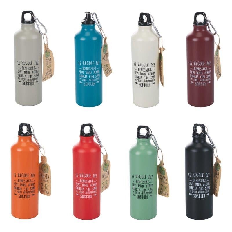 foto del prodotto borraccia sport alu 750ml 8 colori assortiti le regole
