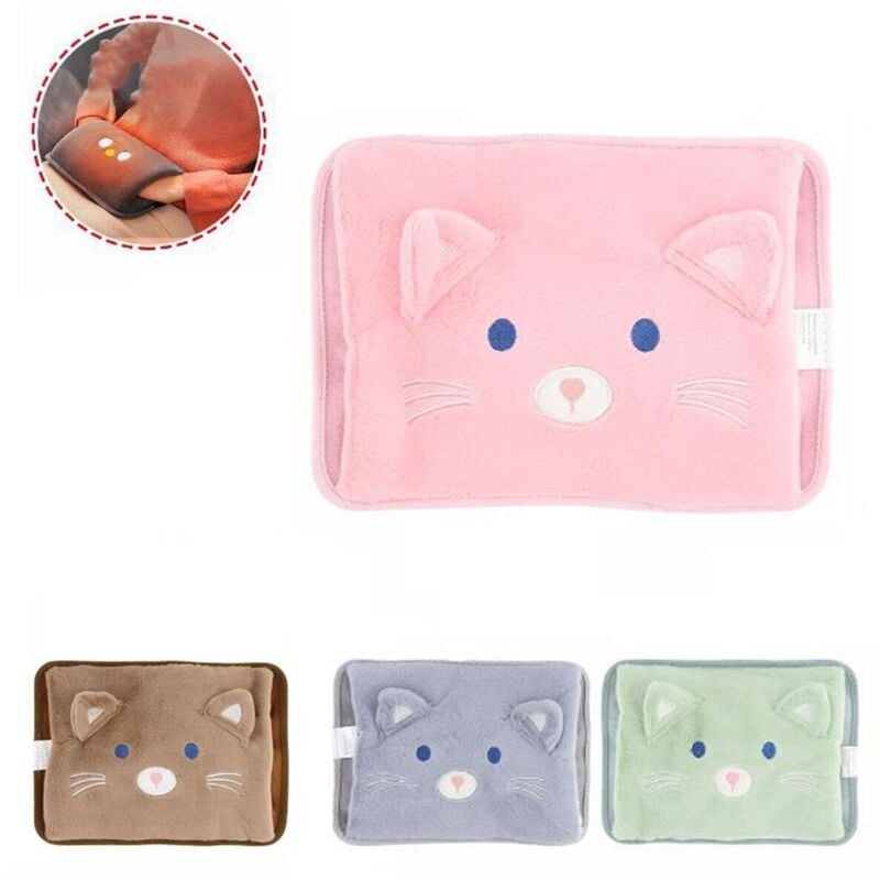 foto del prodotto borsa acqua calda elettrica scaldino scalda mani letto ricaricabile gatto