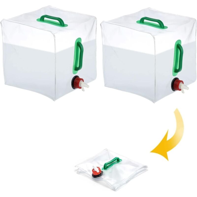 foto del prodotto borsa contenitore pieghevole per serbatoio dell acqua da 10 litri con rubinetto, porta acqua pieghevole portatile trasparente per ufficio, campeggio,