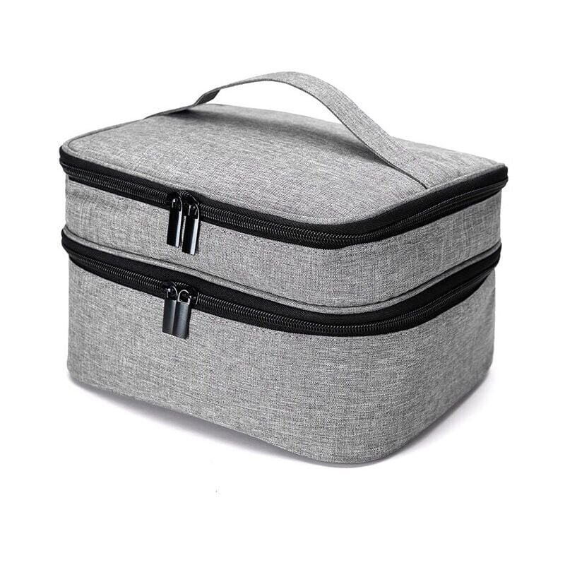 foto del prodotto borsa da cucito, borsa per riporre gli attrezzi da cucito, custodia doppia per accessori da cucito per aghi, filo e altri materiali da cucito solo