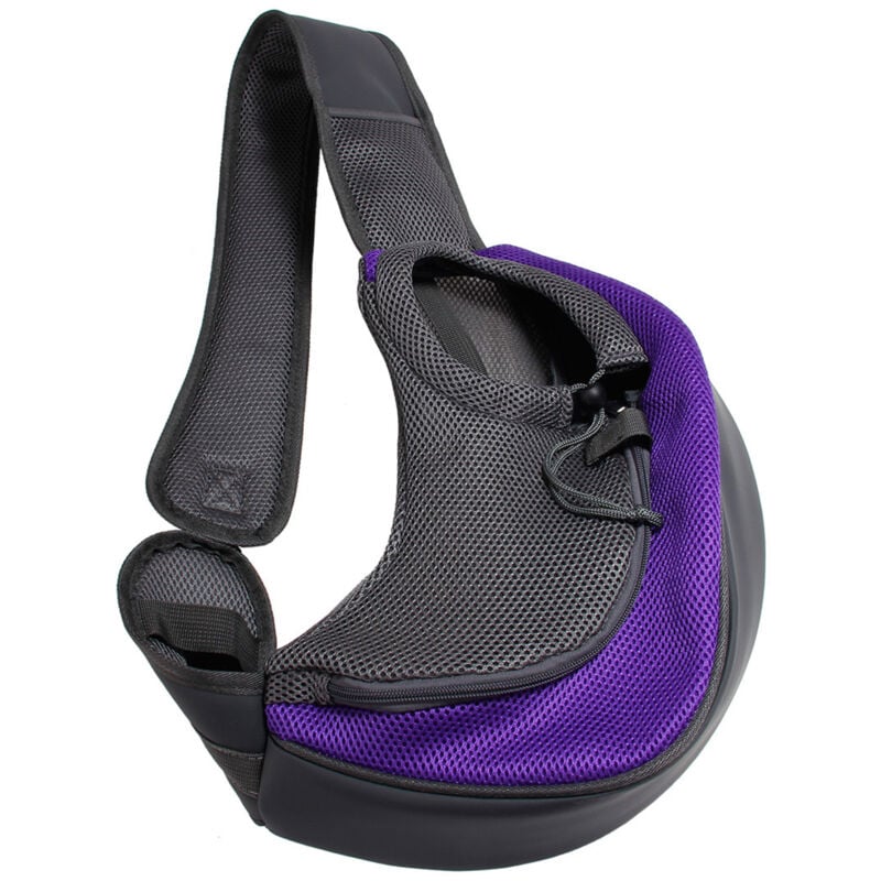 foto del prodotto borsa da trasporto per cani, trasportino per animali domestici, borsa a tracolla per esterni, borsa da trasporto in rete traspirante per cani di