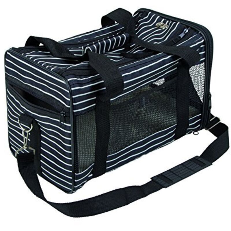 foto del prodotto borsa da viaggio cuba, 40 x 26 x 28 cm, colore nero/bianco - kerbl