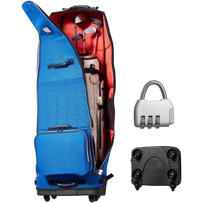 foto del prodotto borsa da viaggio per golf, custodia morbida da viaggio per golf allaperto, resistente poliestere oxford 1200d, impermeabile, resistente allusura,