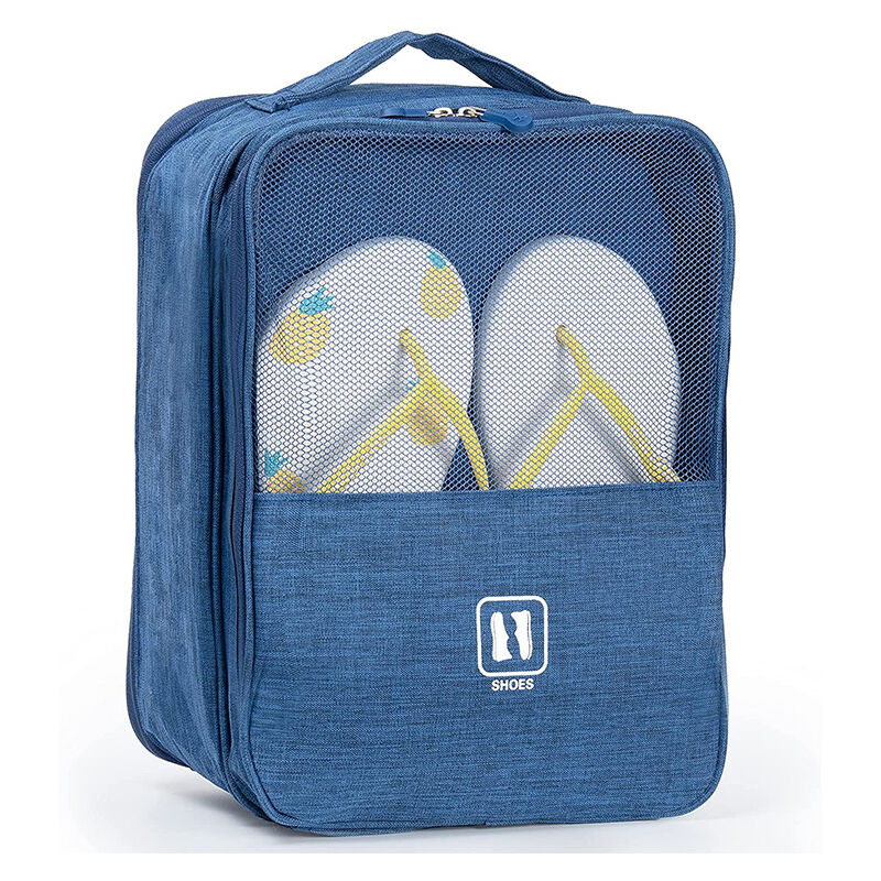 foto del prodotto borsa da viaggio per scarpe, borsa impermeabile per scarpe, contiene 3 paia di scarpe, ideale per viaggi e uso quotidiano, con manico, colore