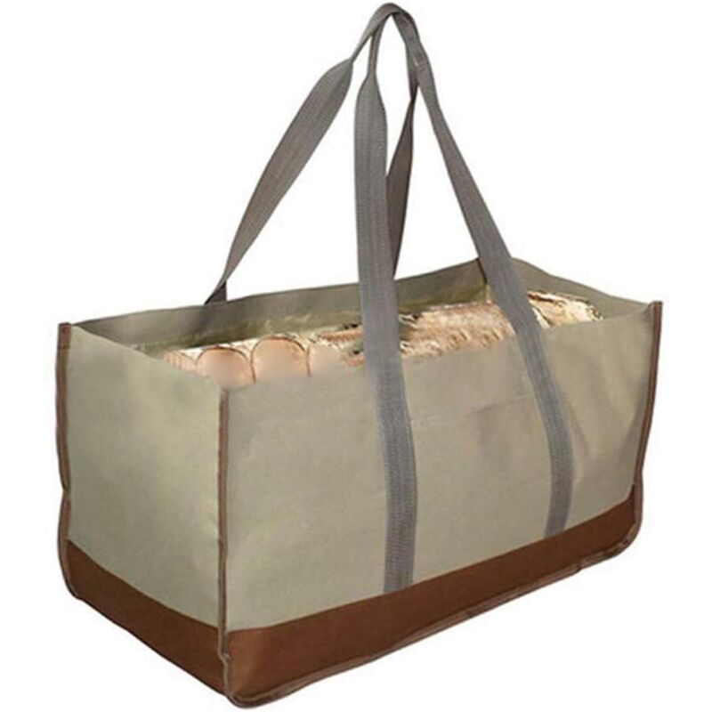 foto del prodotto borsa grande e portatile per il trasporto della legna da ardere, borsa per la conservazione della legna da ardere, borsa di grande capacit per