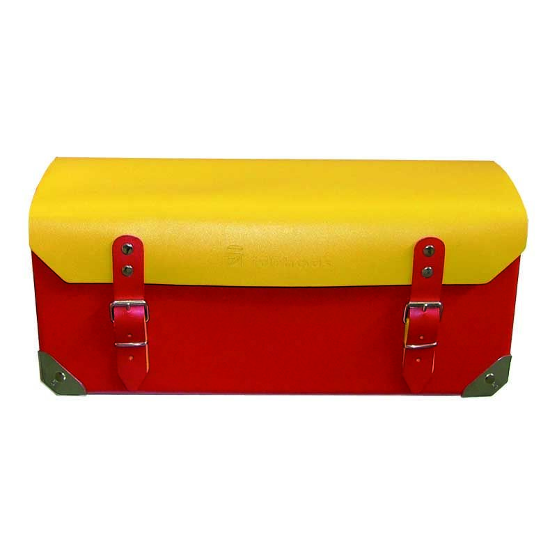 foto del prodotto borsa in cuoio giallo rossa 46cm