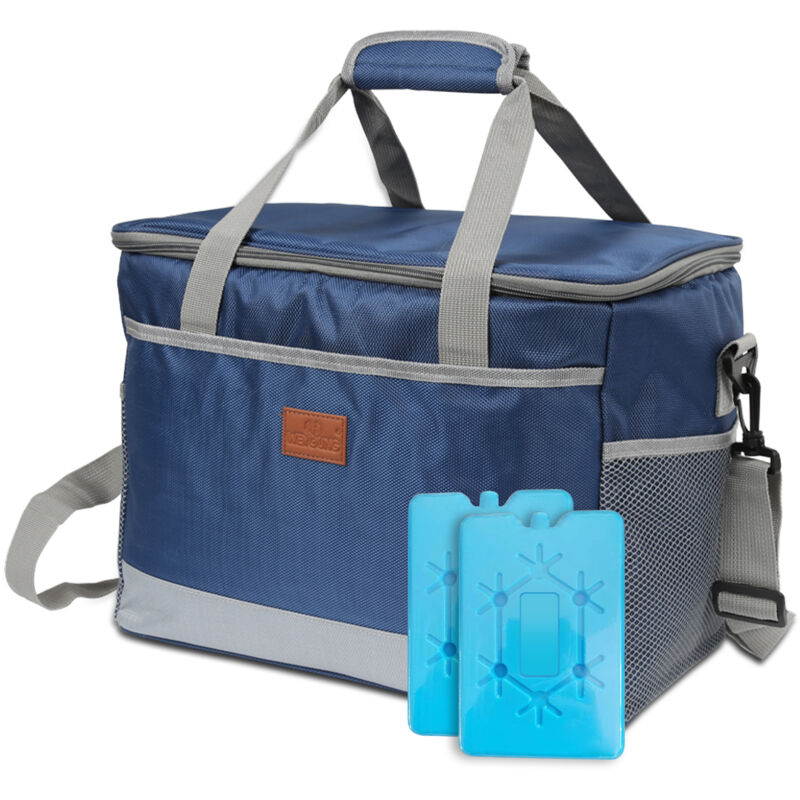 foto del prodotto borsa isotermica 25l borsa da picnic pieghevole, grande capacit , impermeabile, borsa da pranzo refrigerata ufficio scuola picnic viaggi blu swanew