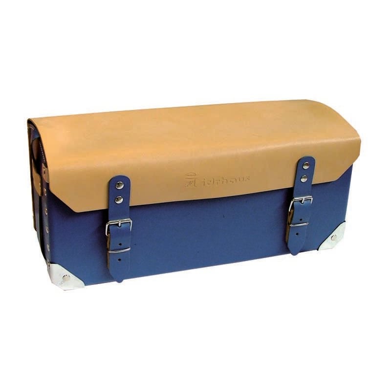 foto del prodotto borsa nettuno borsa cuoio beige blu cm 46