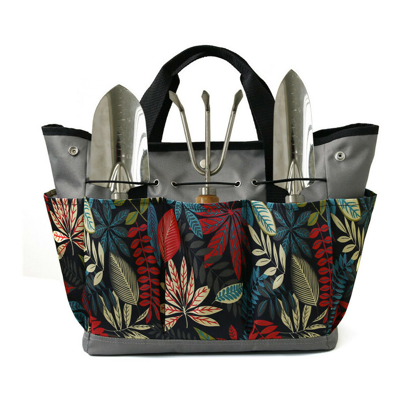 foto del prodotto borsa per attrezzi di grande capacit custodia per attrezzi da giardinaggio custodia per piantare fiori e colori fiore grigio