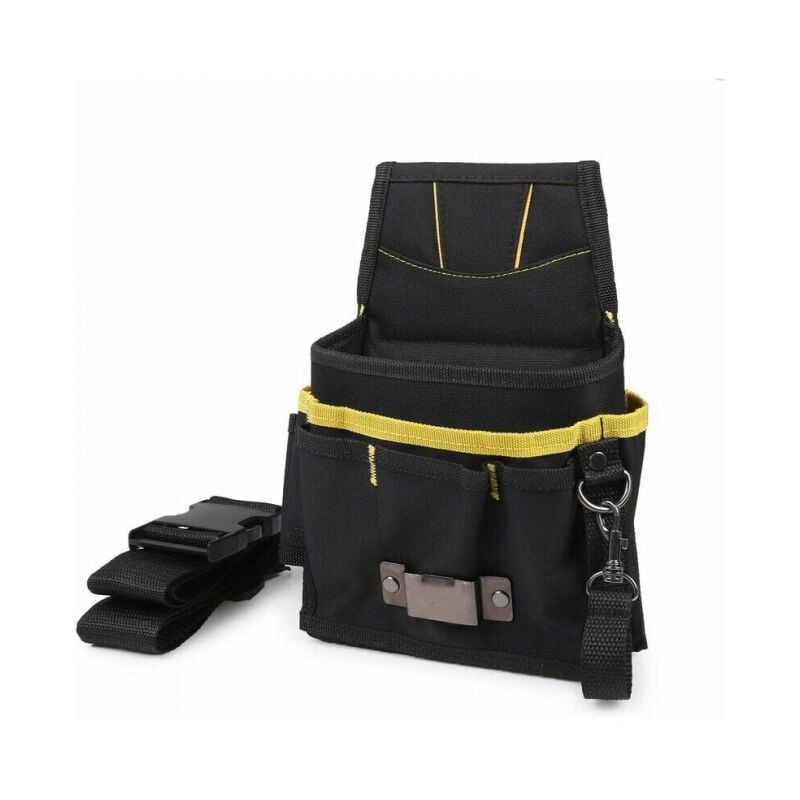 foto del prodotto borsa per attrezzi, oxford impermeabile, molte tasche, per fai da te, elettricista, idraulico, costruttore, falegname, falegname,