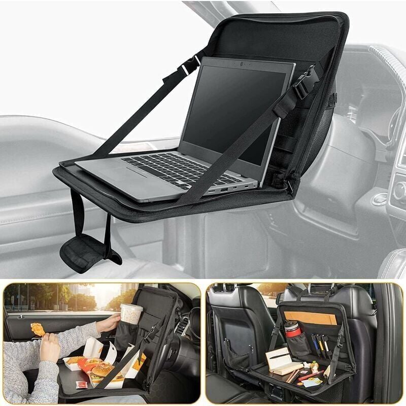foto del prodotto borsa per computer da auto, tavolo per laptop con portabicchieri, contenitore per auto, piastra ymyny