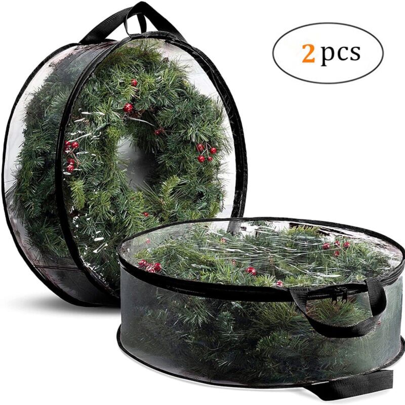 foto del prodotto borsa per ghirlande natalizie, scatola per le feste con cerniera per decorazioni di halloween